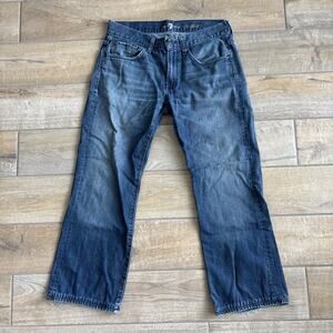 7 For All Mankind Womens Size 32 Jeans Bootcut 100% Cotton Medium Wash Wide Leg